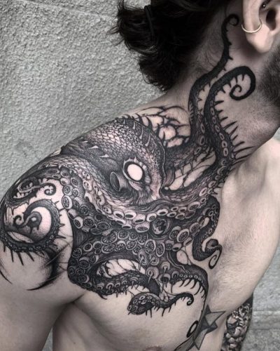 1 to 7 • Let me know below in a comments which Octopus do you prefer#darkart #darkartists (2)
