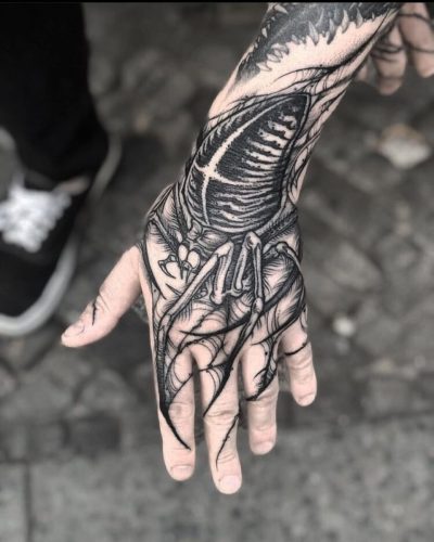 •Dancing on spider web•Freehand made on my friend @danielbacz.tattoo Sponsor by @eclipse.tattooi (1)