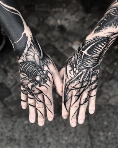 •Dancing on spider web•Freehand made on my friend @danielbacz.tattoo Sponsor by @eclipse.tattooi (2)